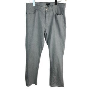 Alfani Men's Gray Five-Pocket Straight-Fit Denim Pants Size 34W 30L